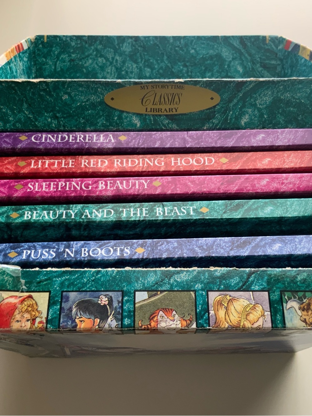 Vintage "My Storytime Classics Library" 5-Book Set in Carrying Box